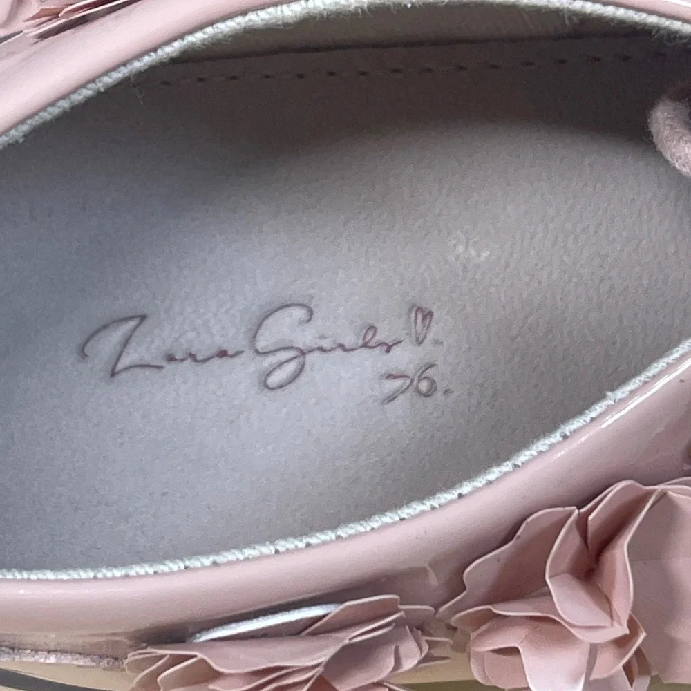 Zara Girls Flower Oxford Dress Shoes Pink Size 6‎